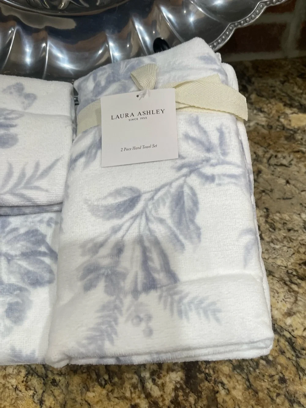 Laura Ashley Walled Garden Blue Towels Bundle - bath, hand & finger towels -NEW!